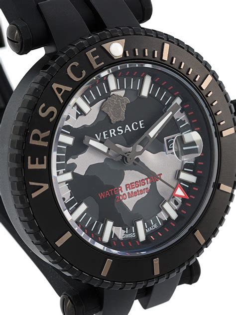 versace ve ak00118 v-race diver men& 39|Versace Mens Black 46 mm V.